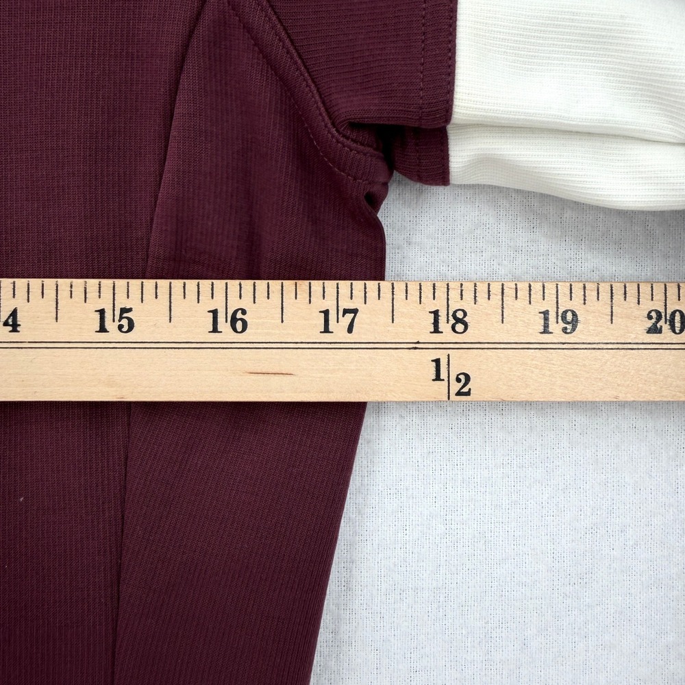 RAPHA Long Sleeve Jersey Women Medium Burgundy Cycling Merino Wool Blend Zip Up - Picture 5 of 16